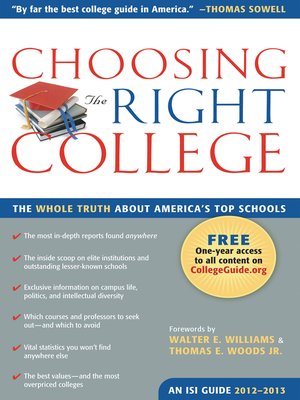 cover image of Choosing the Right College 2012–2013